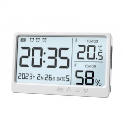 LCD Digital Temperature Humidity Meter   10 50 Measurement Electronic Thermometer Hygrometer LCD Display Alarm Clock