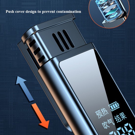 Smart Alcohol Tester Real Voice Broadcast Non  contact Blowing High Sensitivity Breathalyzer Type  C Charging HD Display