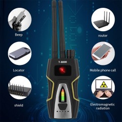 T8000 Wireless Signal Detector GPS Defense Location Finding Camera Anti  Candid Anti  Tracking Detection Instrument