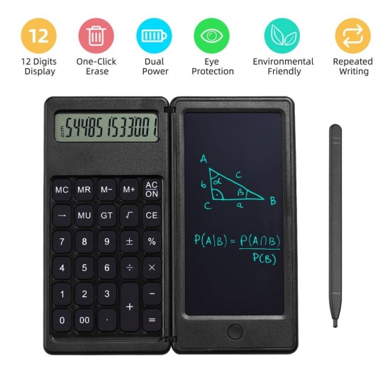 Basic Model 6 inch Learning Business Office Portable Foldable LCD Writing Board Calculator