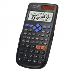 OSALO 240 Functions LCD Screen Solar Dual Power Supply Plug  in Teaching Calculator