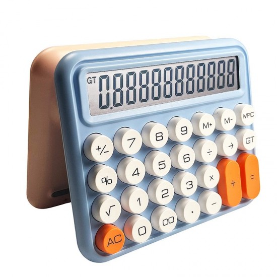 12  digit Mechanical Keyboard Calculator Cute Big Buttons Calculator  Lemon Yellow