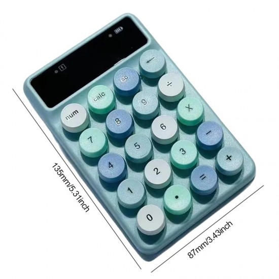 Q3 2 4G Mini Wireless Office Digital Keyboard Cash Register Financial Accounting Password Keypad  Blue