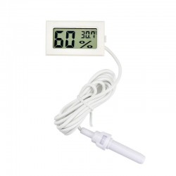 With Probe Digital Thermometer Hygrometer Electronic Temperature Detection Sensor  FY  12 White