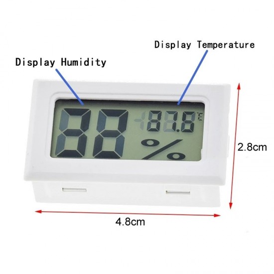 With Probe Digital Thermometer Hygrometer Electronic Temperature Detection Sensor  FY  11 White