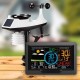 Wireless Weather Station Wind Speed Rain And Wind Direction Detection Weather Forecast Clock  Black