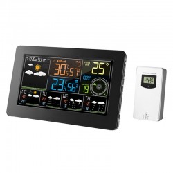 WiFi Color Screen Weather Station Temperature And Humidity Weather Forecast Clock  US Plug