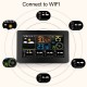 WiFi Color Screen Weather Station Temperature And Humidity Weather Forecast Clock  US Plug