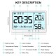 LCD Digital Temperature Humidity Meter   10 50 Measurement Electronic Thermometer Hygrometer LCD Display Alarm Clock